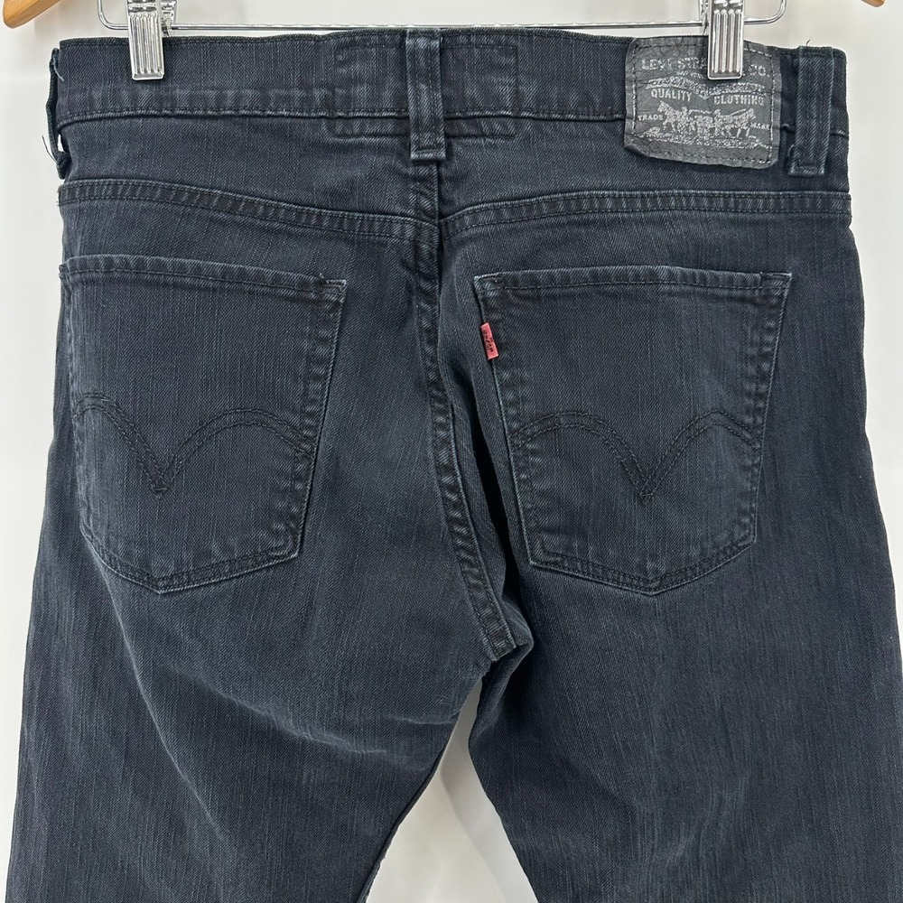 Levi's 511 Skinny Jeans Mens 33x30 Black Stretch Denim Mid Rise 5 Pockets Street - Picture 3 of 10